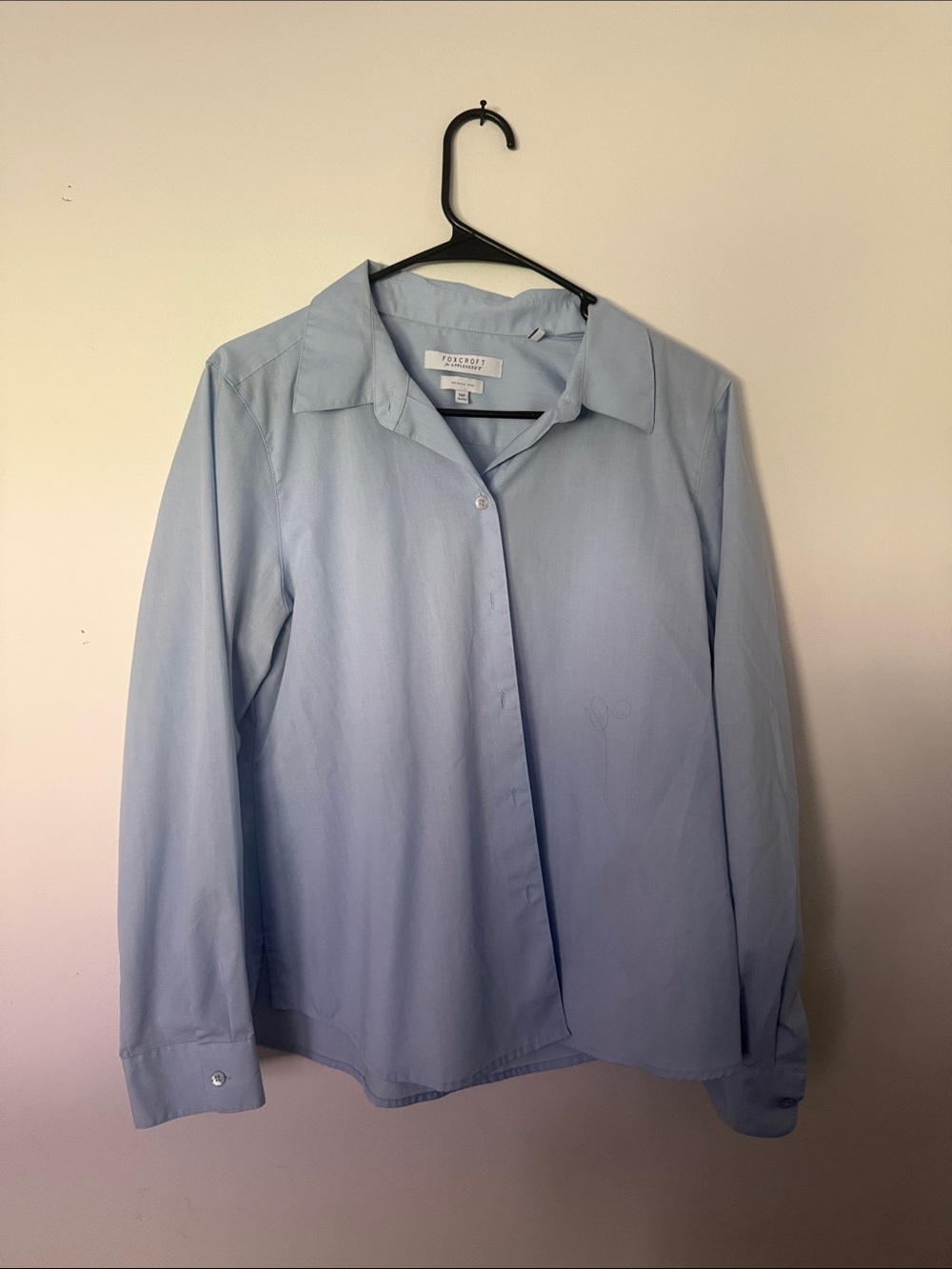 Foxcroft Light Blue Men's Dress Shirt